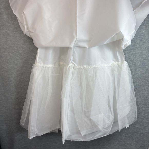 Vintage Crinoline Full Maxi Slip S/XS Petticoat White Bridal Layered Zipper - Picture 10 of 16